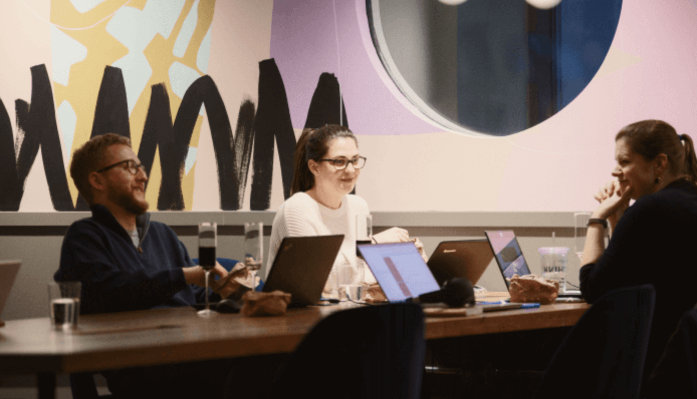 working together at a coworking space