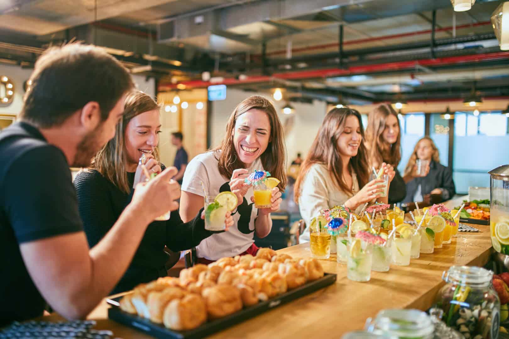 coworkers in a high-tech coworking hub