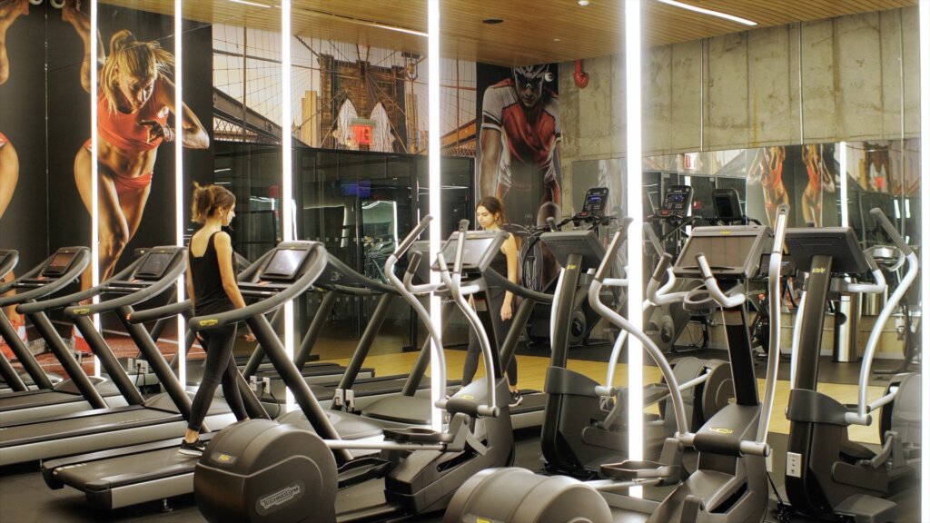 Brooklyn coworking space Mindspace Williamsburg offers a variety of wellbeing amenities, such as working out at the gym