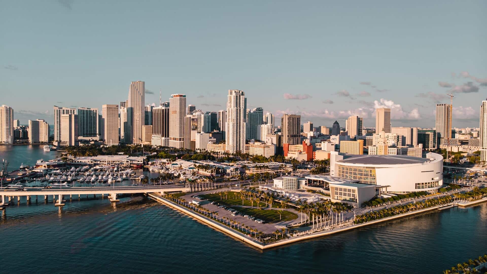 Cityscape of the best area in Miami