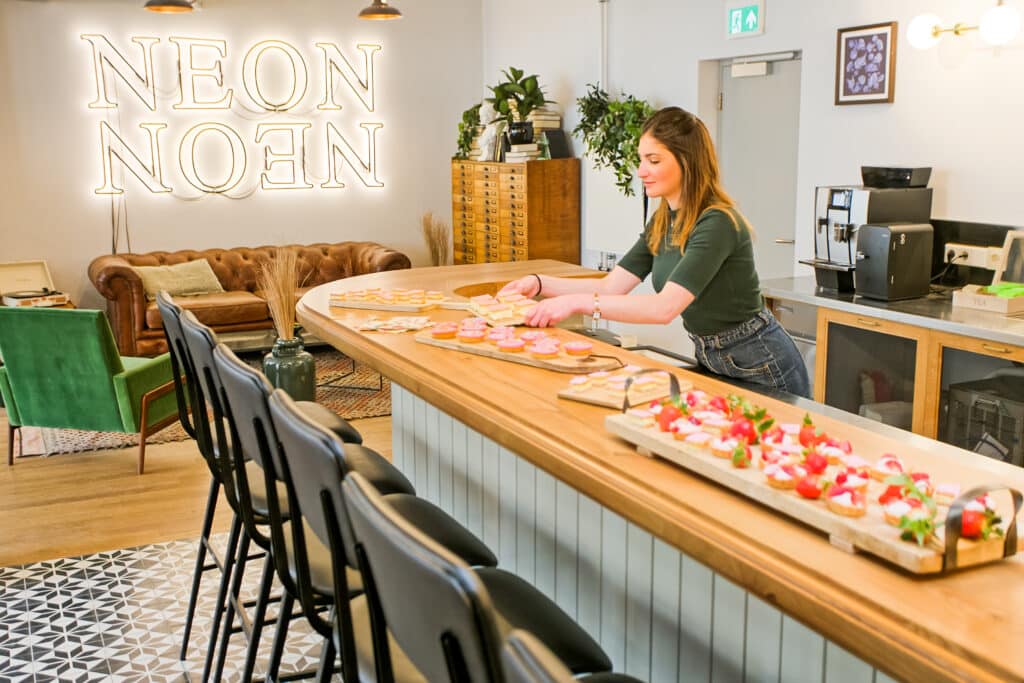 Amsterdam office space kitchen and amenities