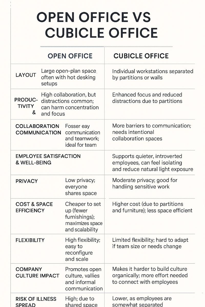 open office vs cubicle